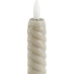 Led-kierrekynttilä Eglo Living Andrafiabe, 15cm, harmaa, 2kpl