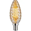 LED-kierrekynttilälamppu Paulmann Vintage Edition Candle, E14, 430lm, 4.7W, 2500K, himmennettävä, kulta