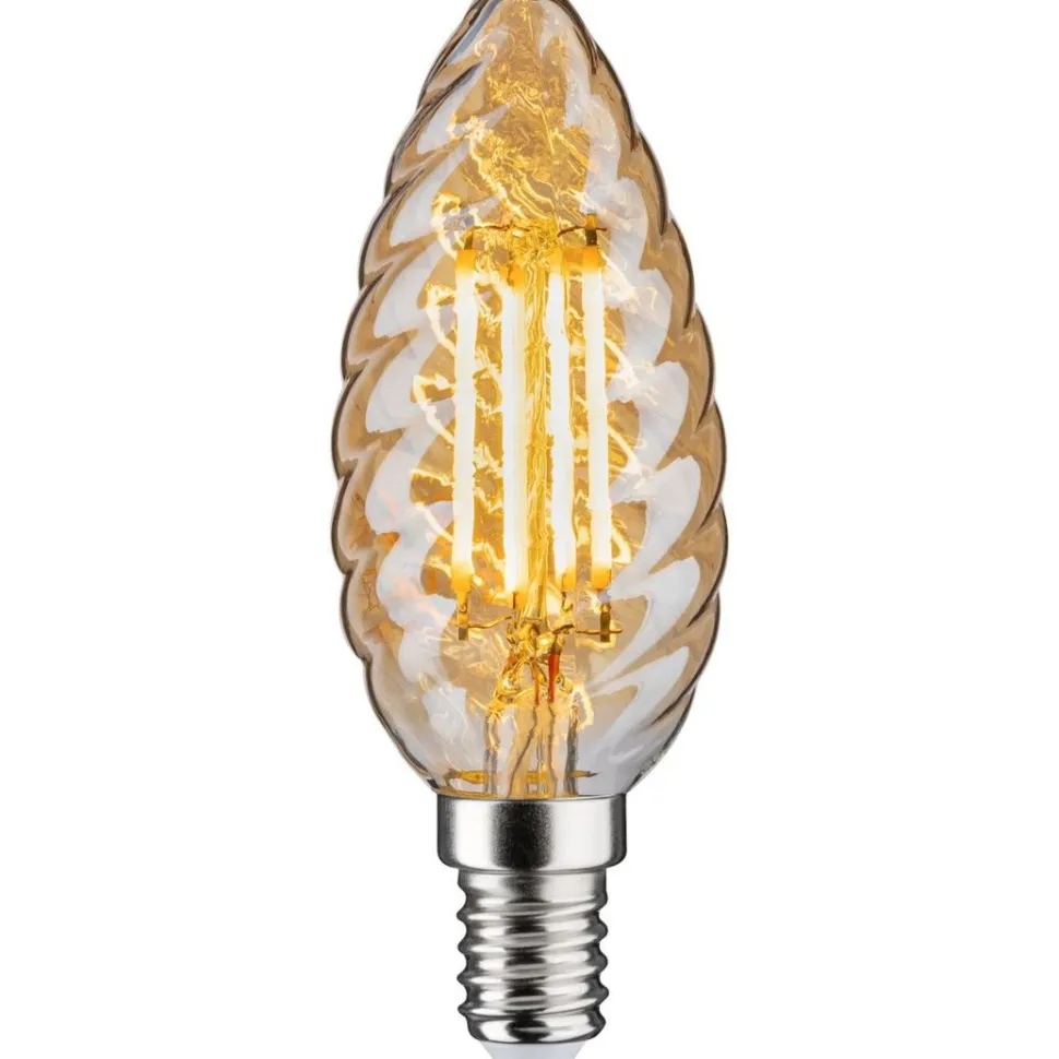 LED-kierrekynttilälamppu Paulmann Vintage Edition Candle, E14, 430lm, 4.7W, 2500K, himmennettävä, kulta