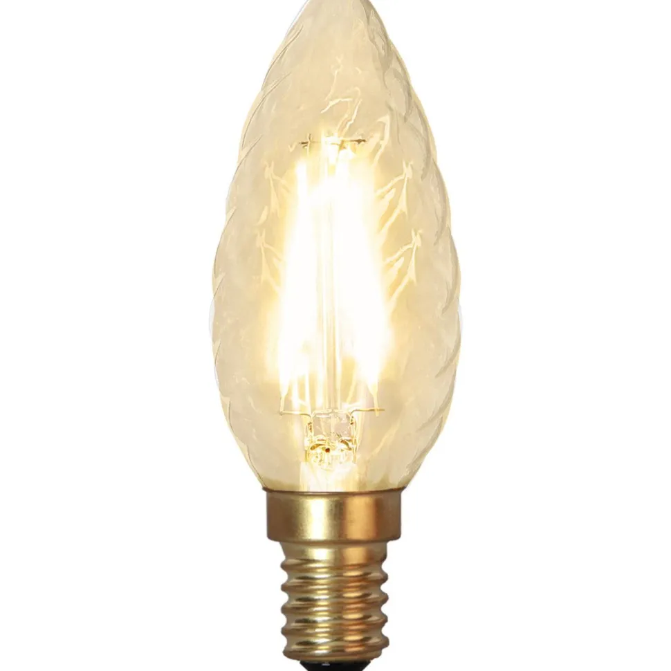 LED-kierrekynttilälamppu Star Trading Soft Glow 353-02-2 Ø35x98mm E14 kirkas 1.5W 2100K 120lm