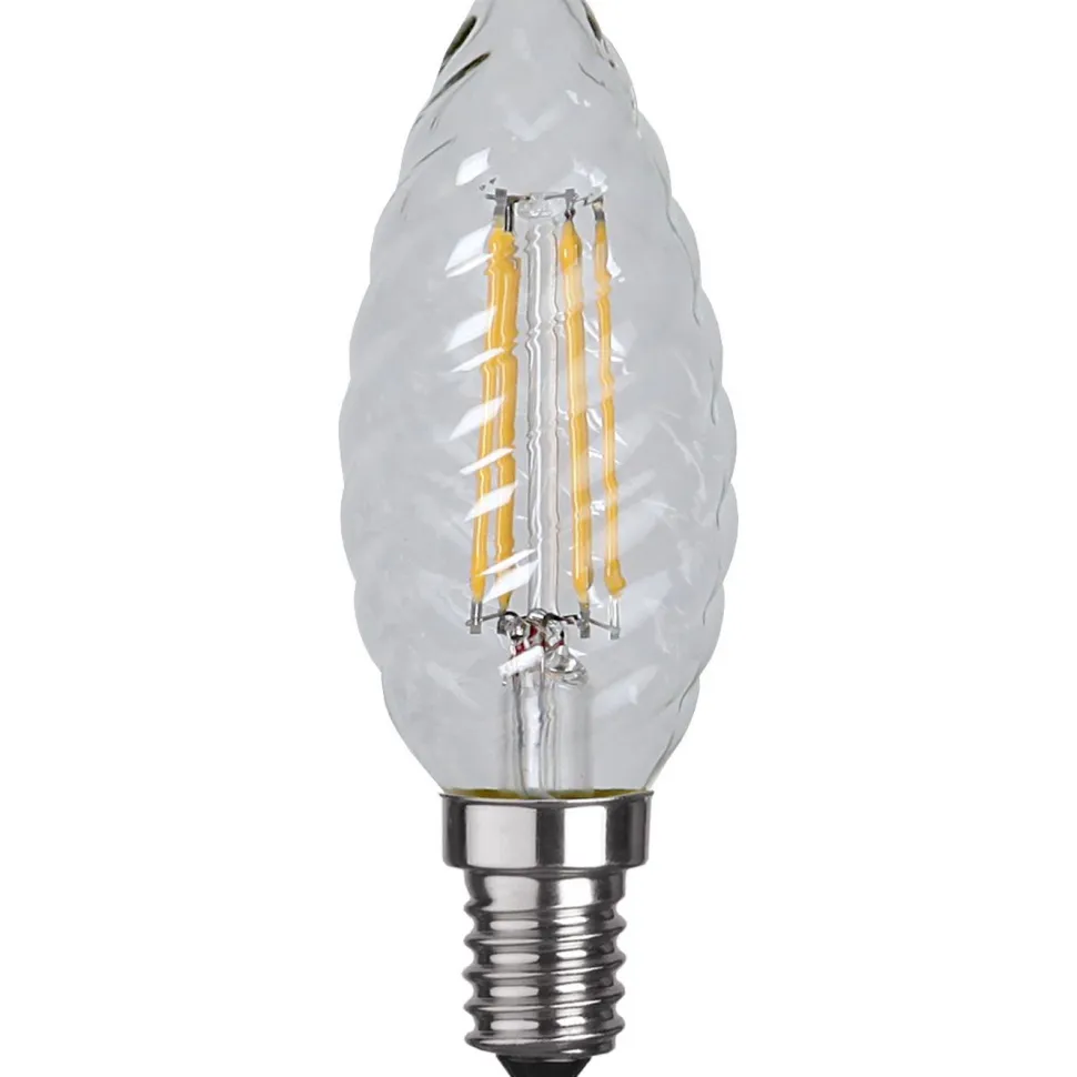 LED-kierrekynttilälamppu Star Trading 351-04-1 Ø35x100mm E14 kirkas 4.2W 2700K 470lm