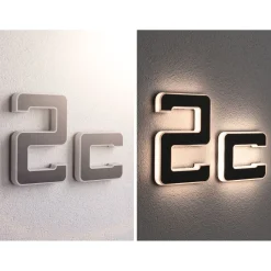 LED-kirjainvalaisin aurinkokennolla Paulmann Letter B, IP44, 3000K, musta