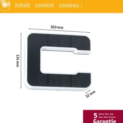 LED-kirjainvalaisin aurinkokennolla Paulmann Letter B, IP44, 3000K, musta