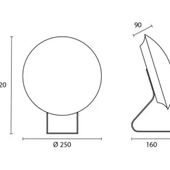 LED-kirkasvalolamppu Innolux Rondo Ø 250x320 mm valkoinen