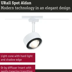 LED-kiskospotti Paulmann URail Aldan 470lm 8W 4000K himmennettävä valkoinen