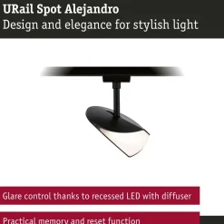 LED-kiskospotti Paulmann URail Alejandro 800lm 10W 3000K 3-Step-Dim himmennettävä valkoinen