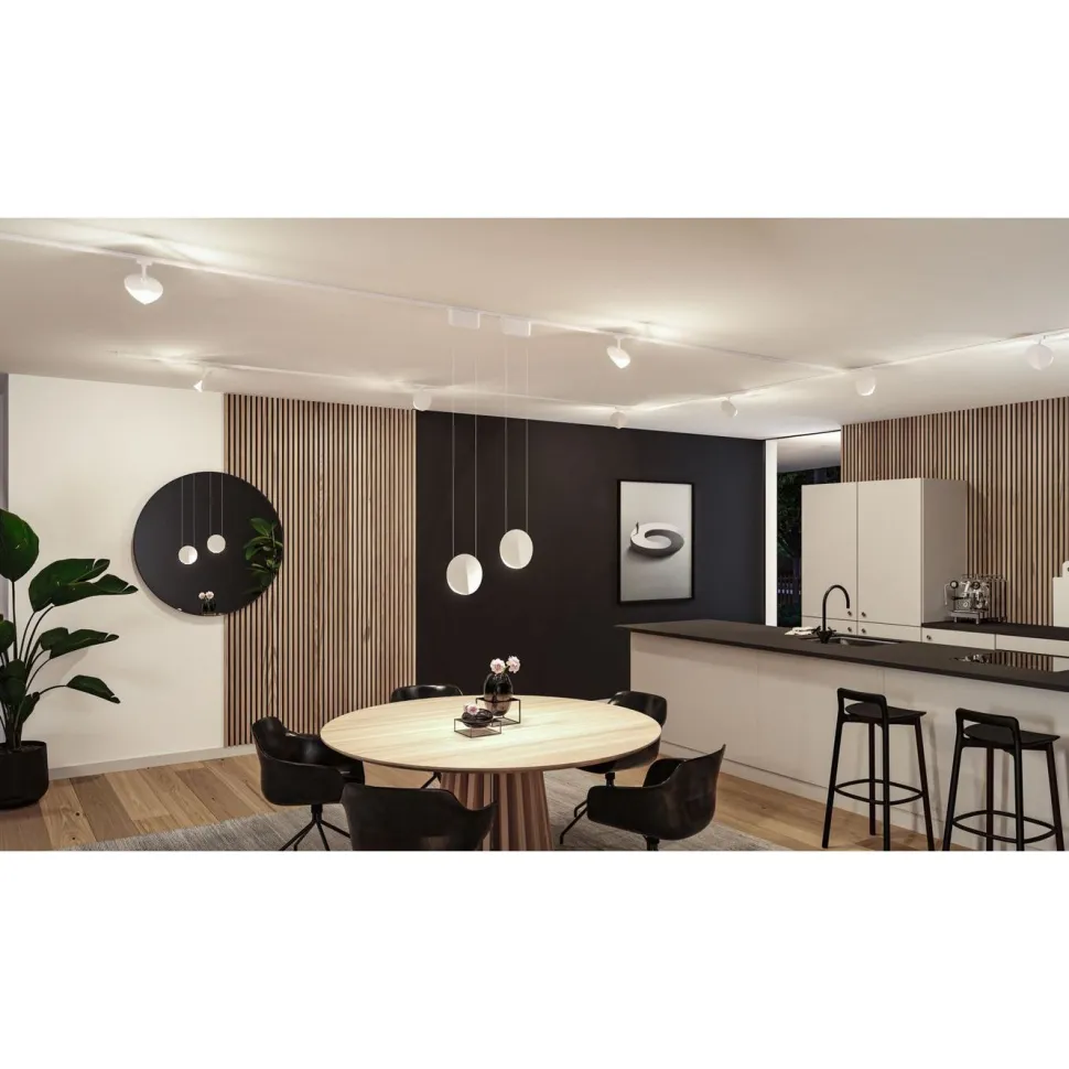 LED-kiskospotti Paulmann URail Alejandro 800lm 10W 3000K 3-Step-Dim himmennettävä valkoinen