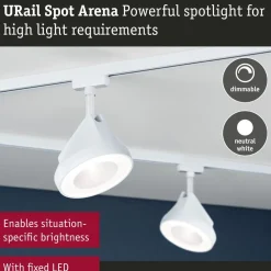 LED-kiskospotti Paulmann URail Arena 900lm 15.1W 4000K himmennettävä valkoinen