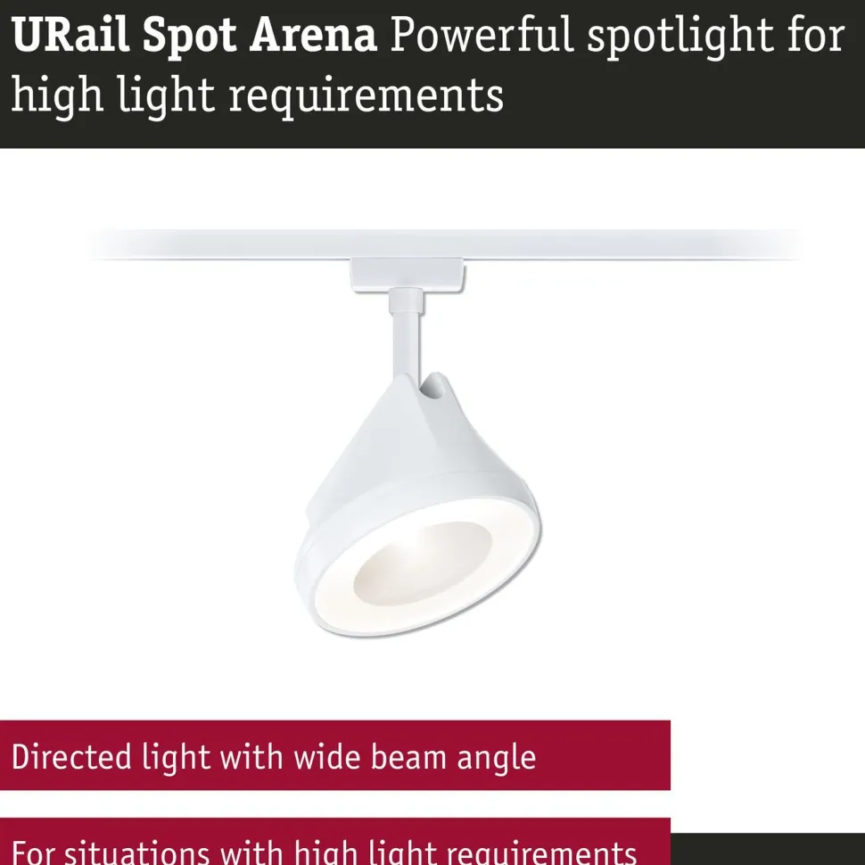 LED-kiskospotti Paulmann URail Arena 900lm 15.1W 4000K himmennettävä valkoinen