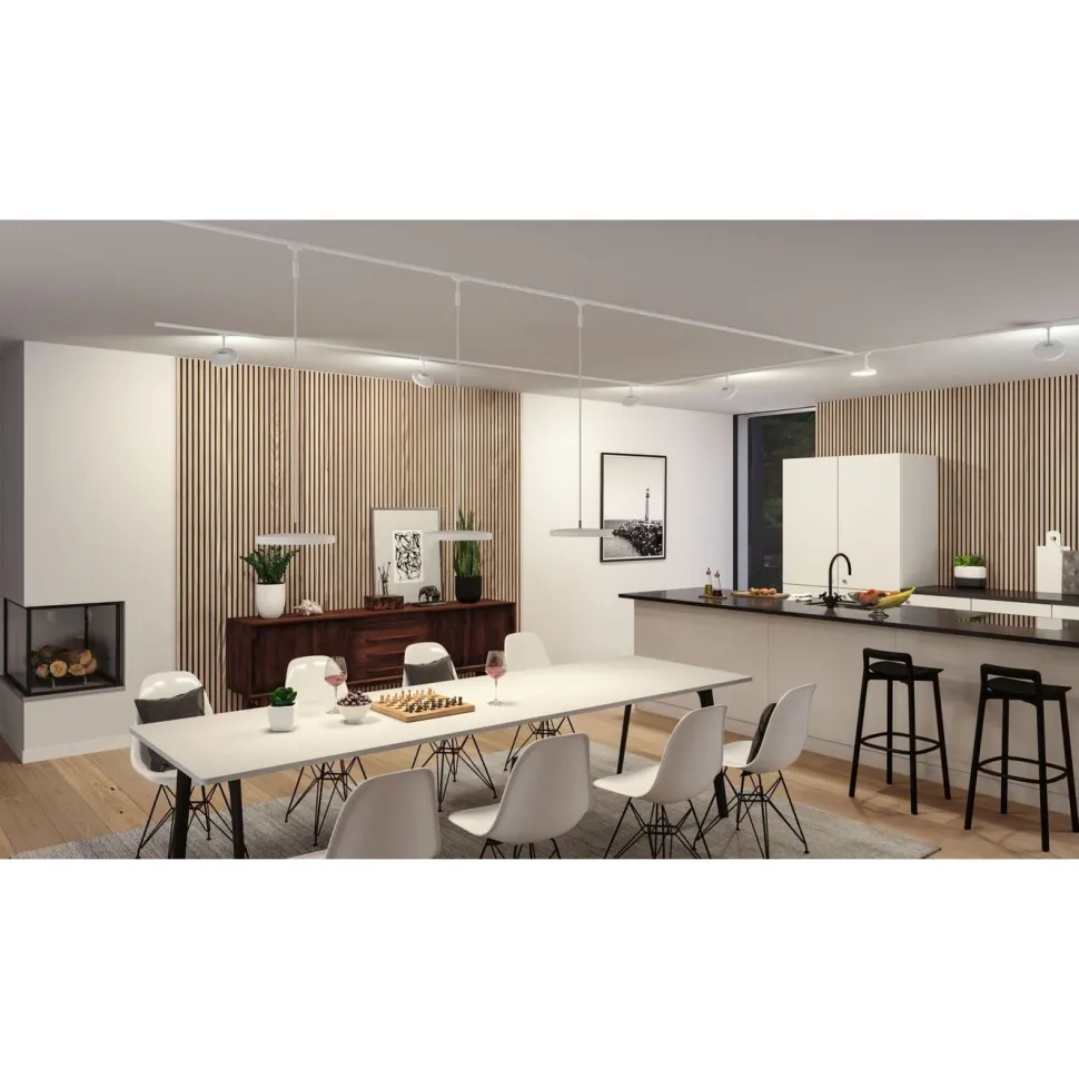 LED-kiskospotti Paulmann URail Hildor 850lm 15W 4000K 3-Step-Dim himmennettävä valkoinen