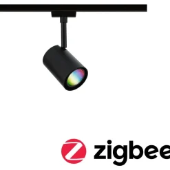 LED-kiskospotti Paulmann URail Smart Home Zigbee 3.0 Luxe GU10 350lm 4.8W RGBW+ himmennettävä mattamusta