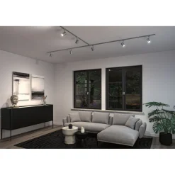 LED-kiskospotti Paulmann URail Smart Home Zigbee 3.0 Luxe GU10 350lm 4.8W RGBW+ himmennettävä mattamusta