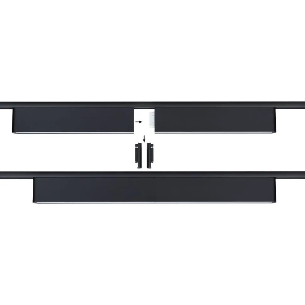 LED-kiskovalaisin Paulmann URail 3-Step-Dim Ceris, 37.2cm, 850lm, 9.5W, 4000K, himmennettävä, 230V, mattamusta
