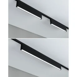 LED-kiskovalaisin Paulmann URail 3-Step-Dim Ceris, 37.2cm, 850lm, 9.5W, 4000K, himmennettävä, 230V, mattamusta