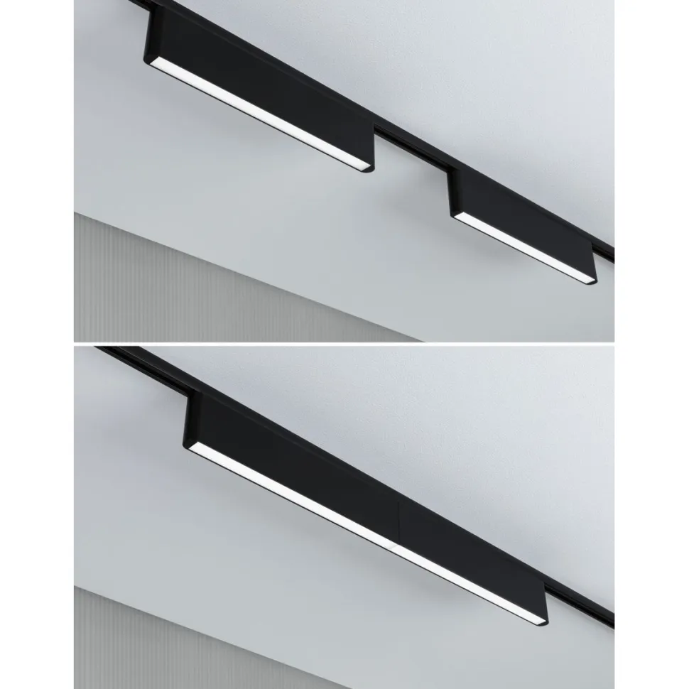 LED-kiskovalaisin Paulmann URail 3-Step-Dim Ceris, 37.2cm, 850lm, 9.5W, 4000K, himmennettävä, 230V, mattamusta