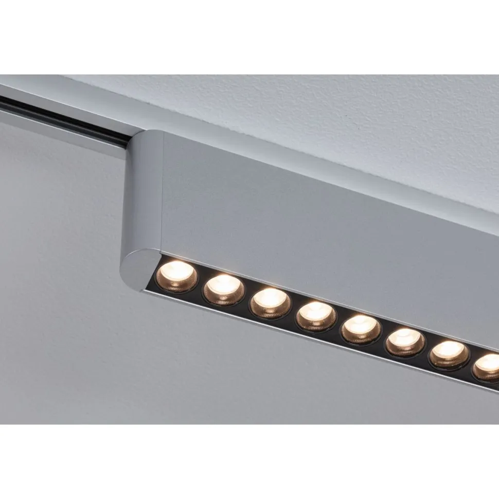 LED-kiskovalaisin Paulmann URail 3-Step-Dim Zelos, 37.2cm, 1050lm, 10W, 3000K, himmennettävä, 230V, mattakromi