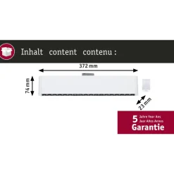 LED-kiskovalaisin Paulmann URail 3-Step-Dim Zelos, 37.2cm, 1050lm, 10W, 3000K, himmennettävä, 230V, mattakromi