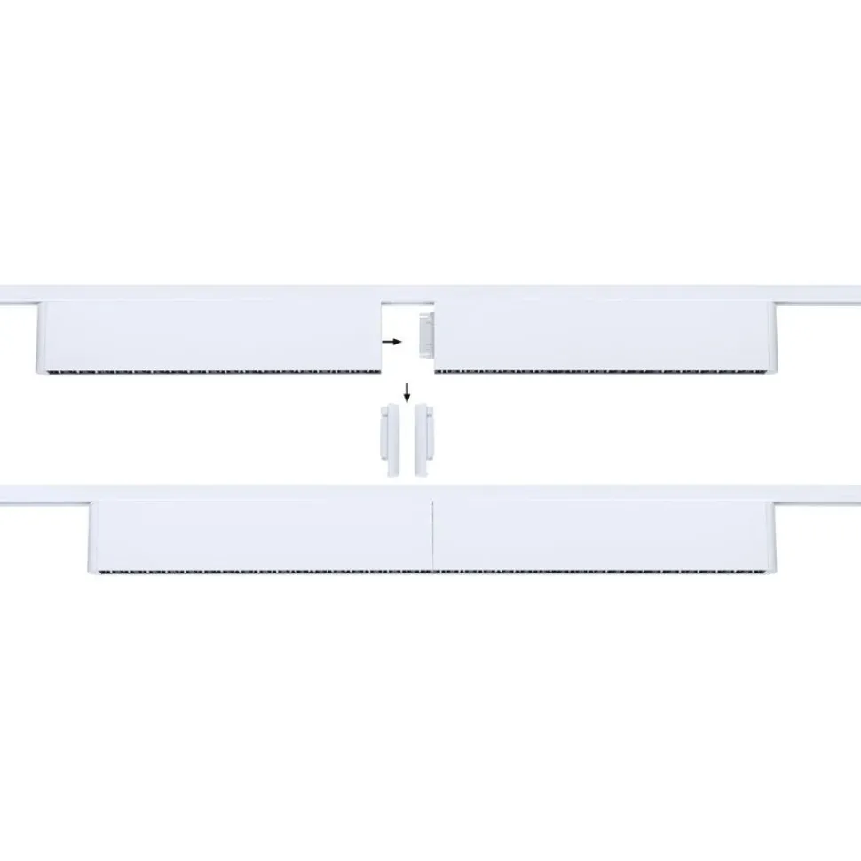LED-kiskovalaisin Paulmann URail 3-Step-Dim Zelos, 37.2cm, 1050lm, 10W, 3000K, himmennettävä, 230V, mattakromi