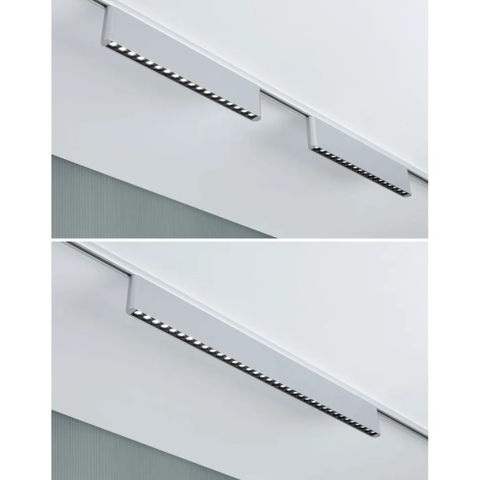 LED-kiskovalaisin Paulmann URail 3-Step-Dim Zelos, 37.2cm, 1050lm, 10W, 3000K, himmennettävä, 230V, mattakromi