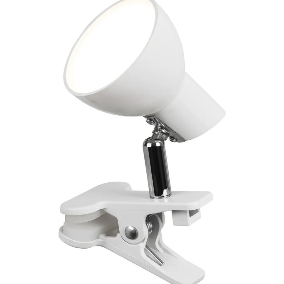 LED-klipsivalaisin Rabalux Noah, Ø7cm, 5W 360lm 3000K, valkoinen