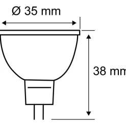 LED-kohdelamppu Paulmann Reflector, GU4, 345lm, 4.2W, 2700K, hopea, 3kpl