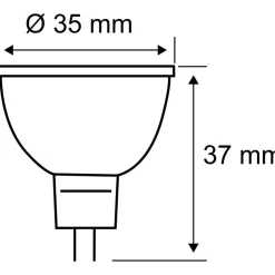 LED-kohdelamppu Paulmann Reflector, 12V, GU4, 184lm, 1.8W, 2700K, hopea, 3kpl
