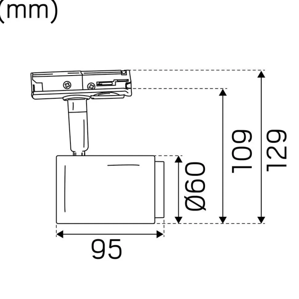 LED-kohdevalaisin Hide-a-lite Focus Track Micro 1-vaihe 36° valkoinen 2700K