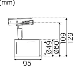 LED-kohdevalaisin Hide-a-litesarja Focus Track Micro Kit 1-vaihe 36° valkoinen Tune