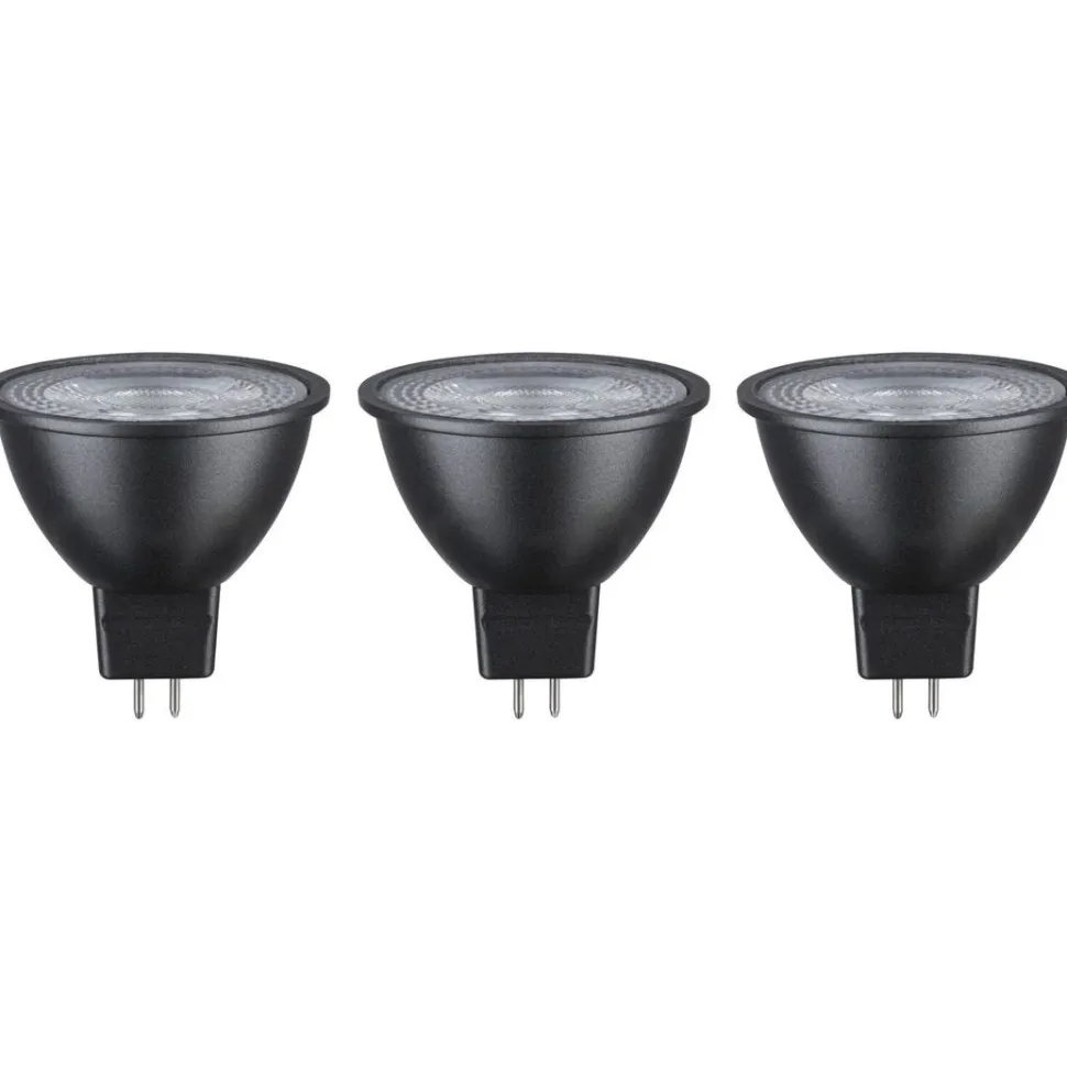 LED-kohdevalo Paulmann, 12V, GU5.3, 450lm, 6W, 2700K, harmaa, 3kpl