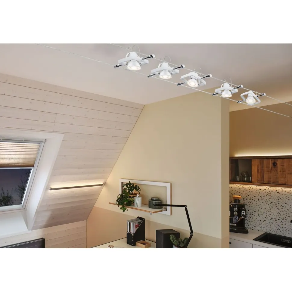LED-kohdevalo Paulmann, 12V, GU5.3, 450lm, 6W, 2700K, harmaa, 3kpl