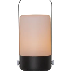 LED-koristelyhty Star Trading Flame, 19cm, musta