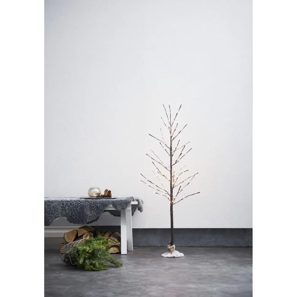 LED-koristepuu Star Trading Tobby Tree, sisä- ja ulkokäyttöön, 120cm, ruskea