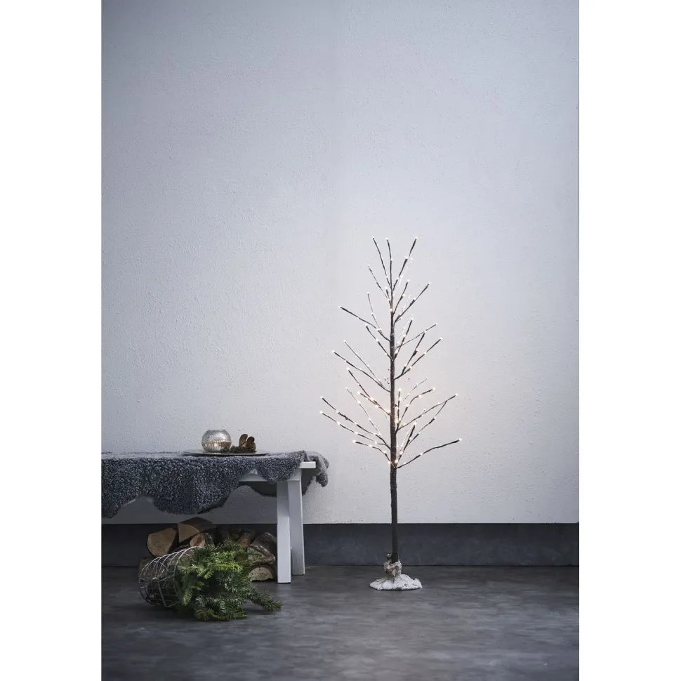 LED-koristepuu Star Trading Tobby Tree, sisä- ja ulkokäyttöön, 120cm, ruskea