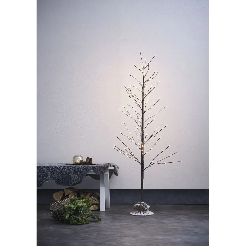 LED-koristepuu Star Trading Tobby Tree, sisä- ja ulkokäyttöön, 120cm, ruskea