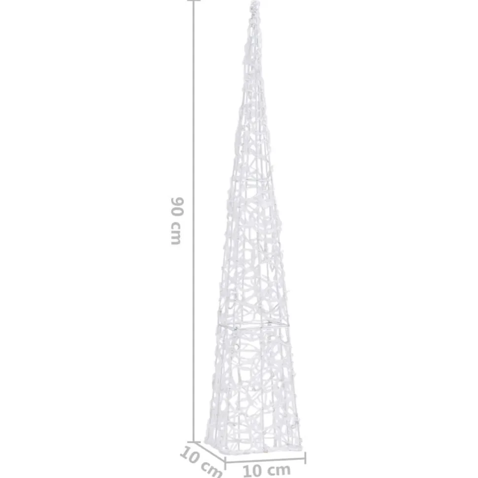 LED-koristevalokartio sininen akryyli 90 cm
