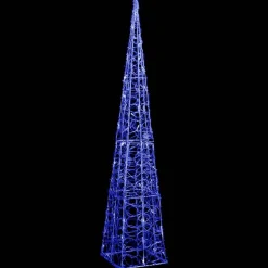 LED-koristevalokartio sininen akryyli 90 cm