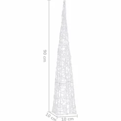 LED-koristevalokartio sininen akryyli 90 cm