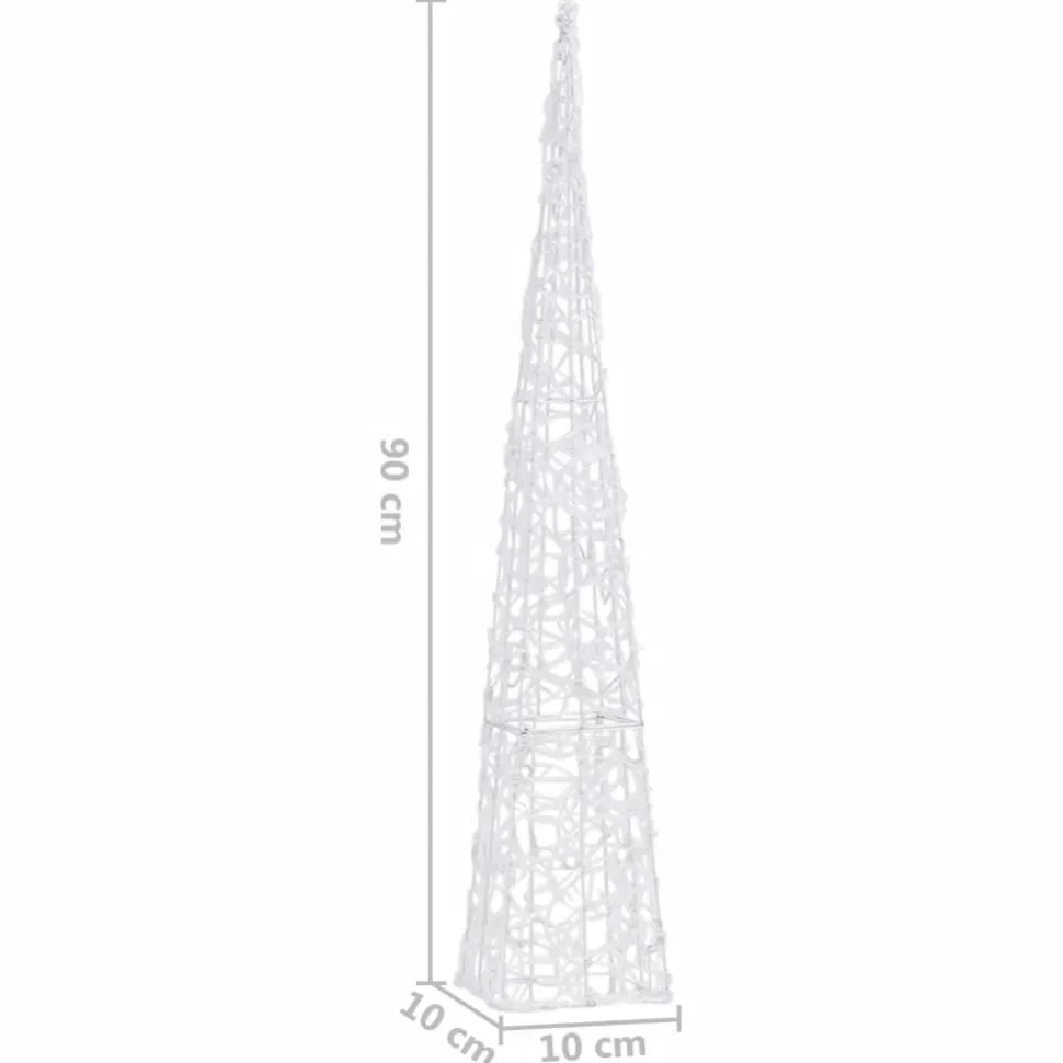 LED-koristevalokartio sininen akryyli 90 cm