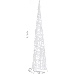 LED-koristevalokartio sininen akryyli 90 cm