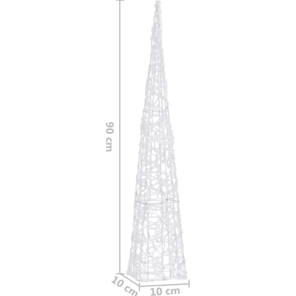 LED-koristevalokartio sininen akryyli 90 cm