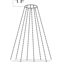 LED-kuusenvalosarja Star Trading Dew Drop Micro, 200cm, vihreä