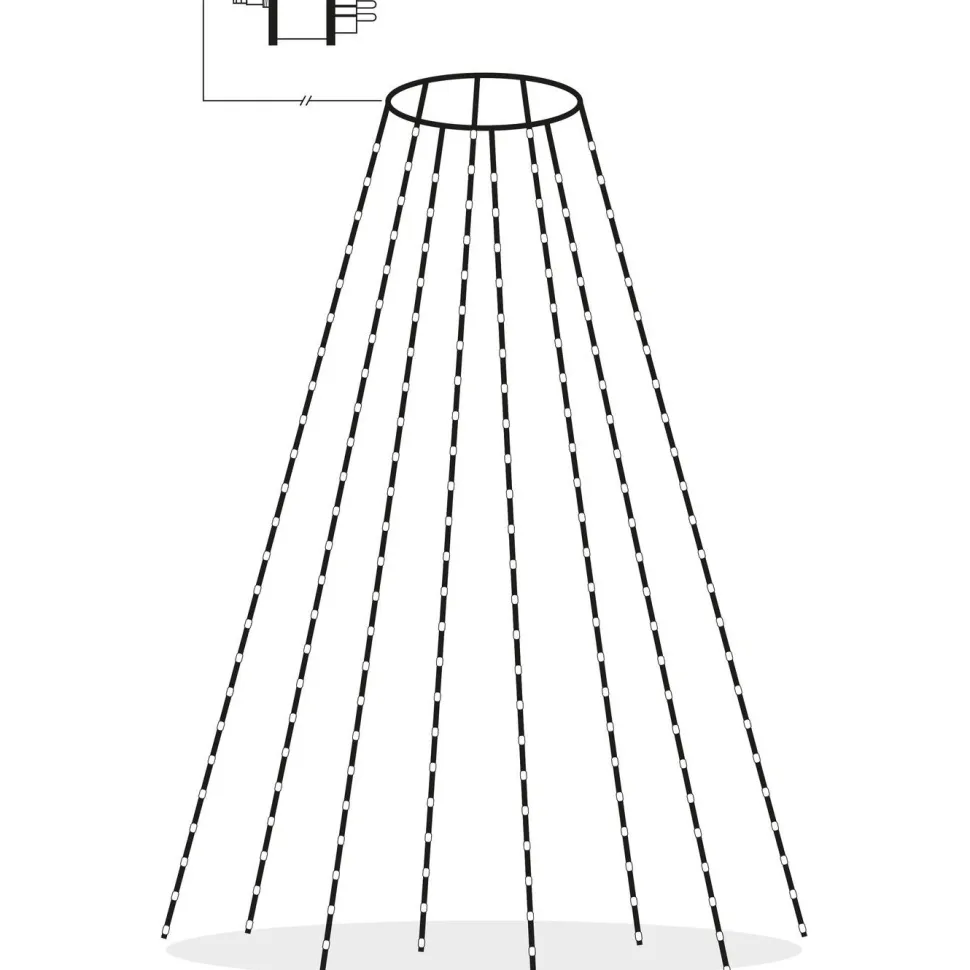 LED-kuusenvalosarja Star Trading Dew Drop Micro, 200cm, vihreä