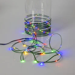 LED-kuusenvalosarja Star Trading Dew Drop Micro, 200cm, vihreä/RGB