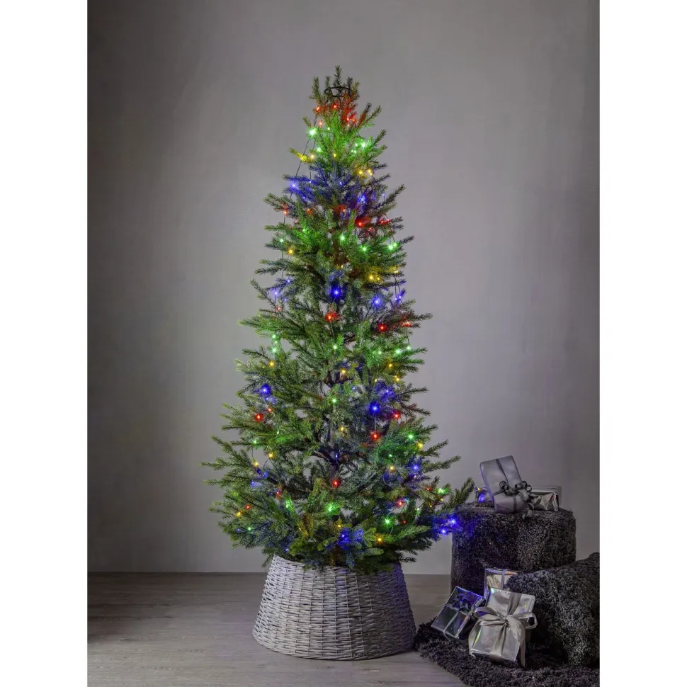 LED-kuusenvalosarja Star Trading Dew Drop Micro, 200cm, vihreä/RGB
