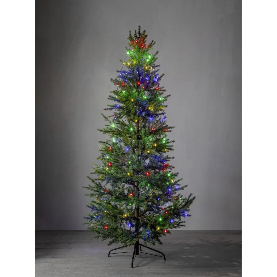 LED-kuusenvalosarja Star Trading Dew Drop Micro, 200cm, vihreä/RGB