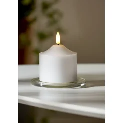 LED-kynttilä Star Trading Flamme, 9.5cm, valkoinen