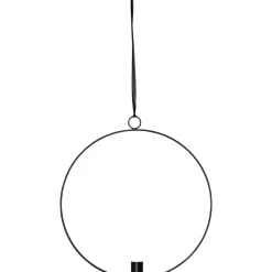 LED-kynttilä Star Trading Flamme Ring, 28.5x2.5x30cm, musta/valkoinen