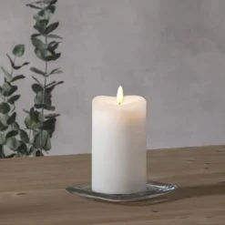 LED-kynttilä Star Trading Flamme, 14cm, valkoinen