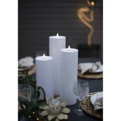LED-kynttilä Star Trading Flamme Rak, 27.5cm, valkoinen