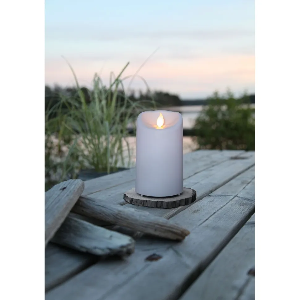 LED-kynttilä Star Trading M-Twinkle, pehmeäreunainen, 12.5cm, valkoinen